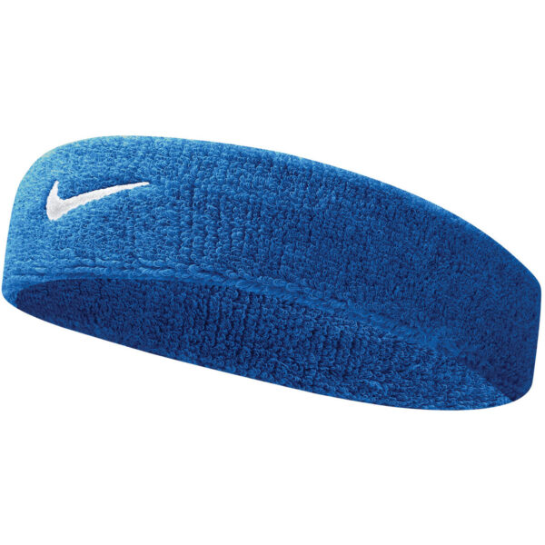 هدبند نایکی مدل Swoosh رنگ آبی-سفید