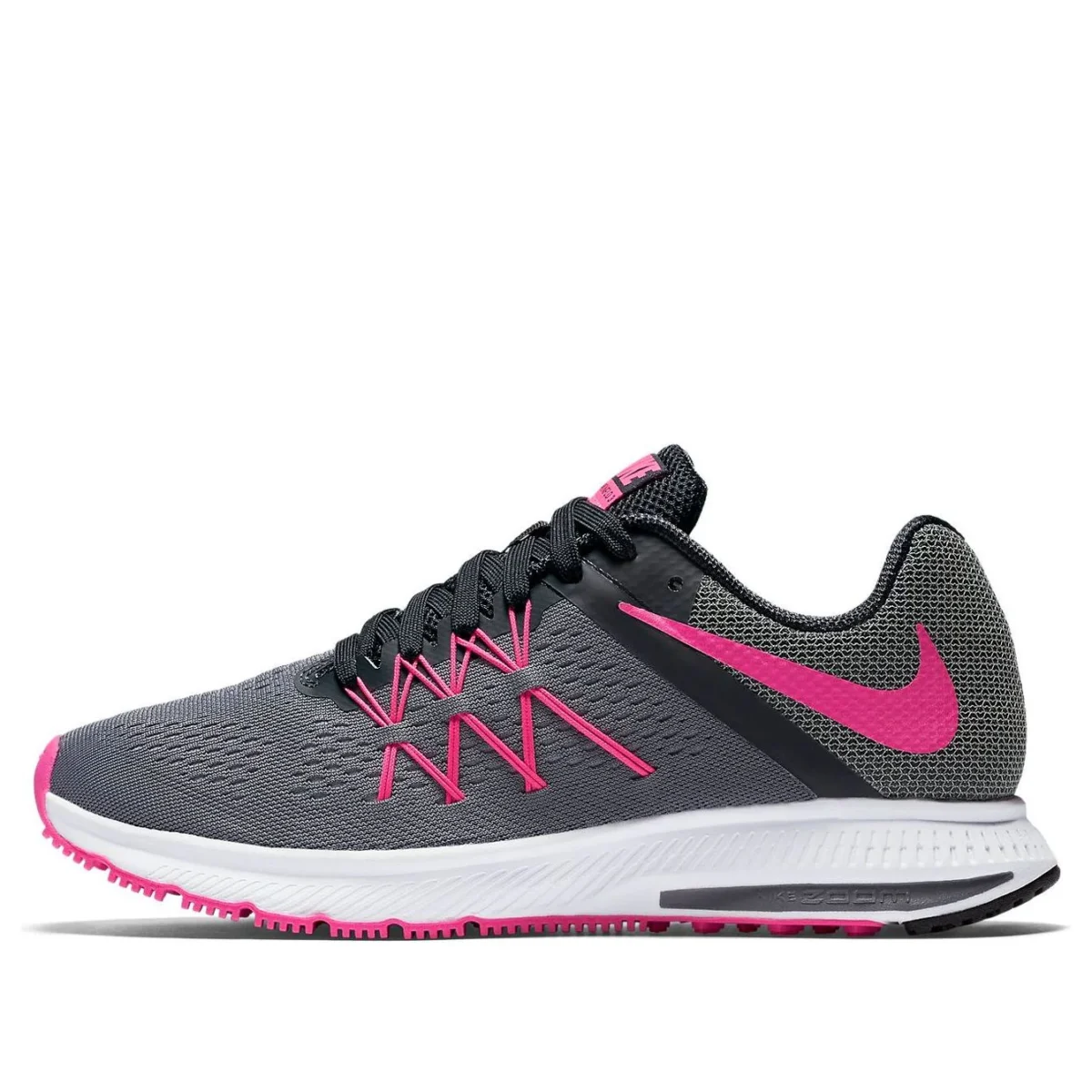 کفش دویدن نایکی Nike Air Zoom Winflo 3 خاکستری/صورتی – مدل 831562-002